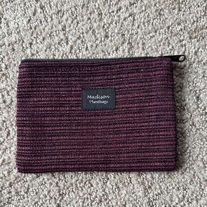 Madison Handbags Purple Textured Pouch